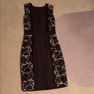 JCrew Black lace sheath dress